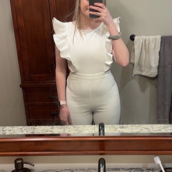 White Jealous Tomato Jumpsuit - Size M - Picture 2 of 3